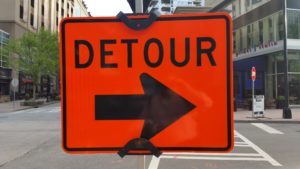 Detour Sign (Photo by The DeFeo Groupe)